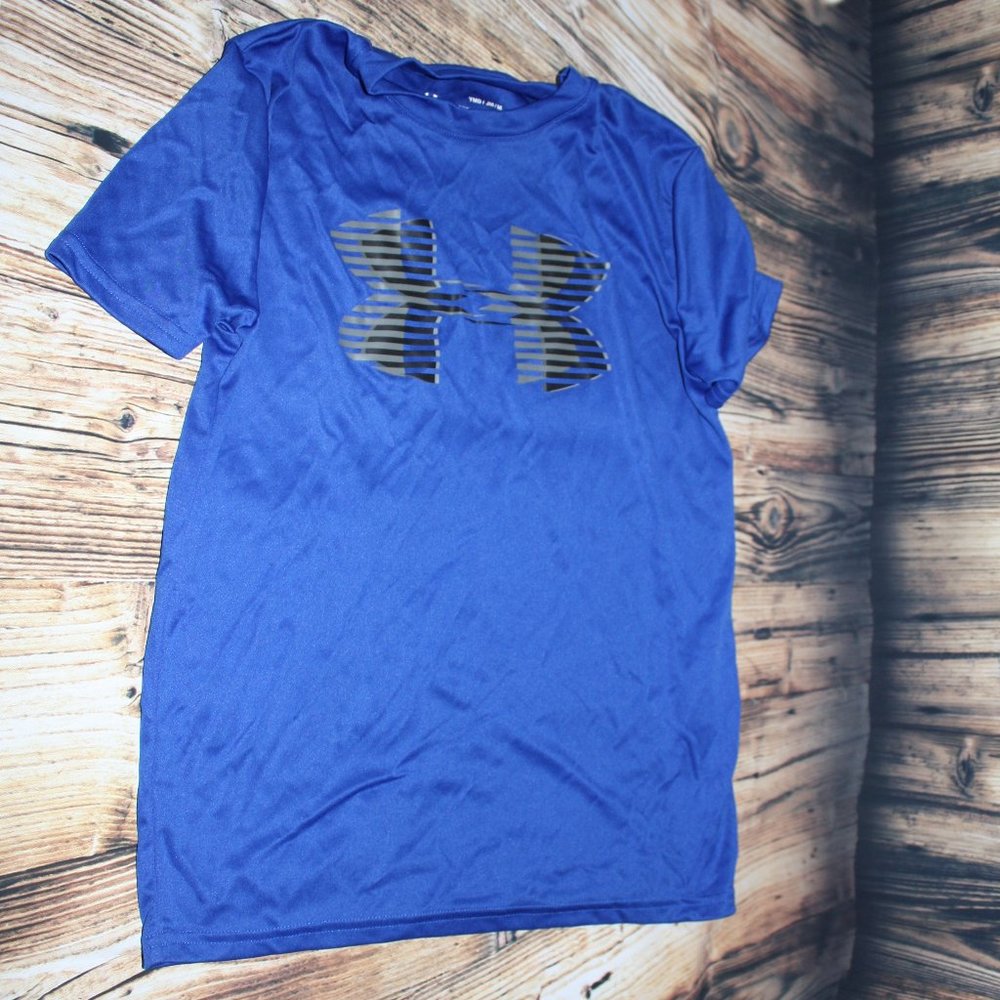 Boys M Blue Under Armour Short Sleeve Tee